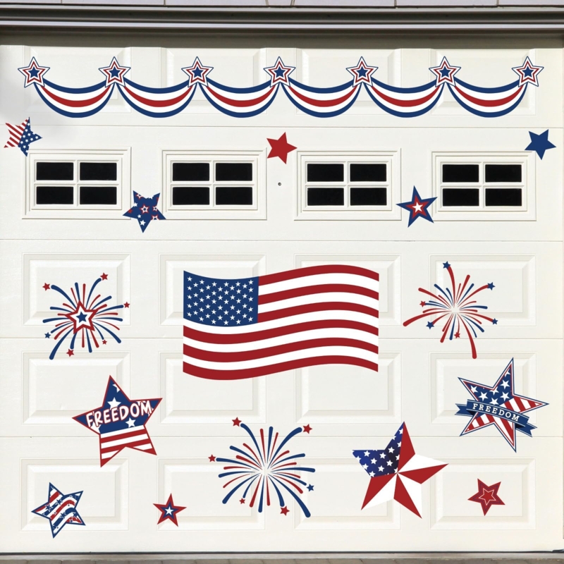 Patriotic American Flag Garage Door Magnets Decoration