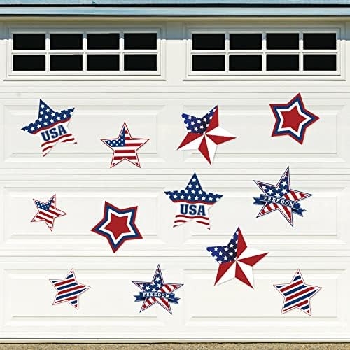 Patriotic Star Magnet Stickers for Garage Doors