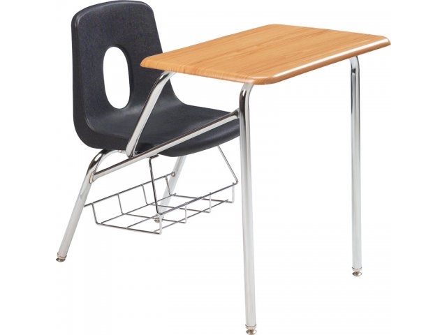 Poly Student Chair Desk - WoodStone Top 16"H, Student Chair Desks