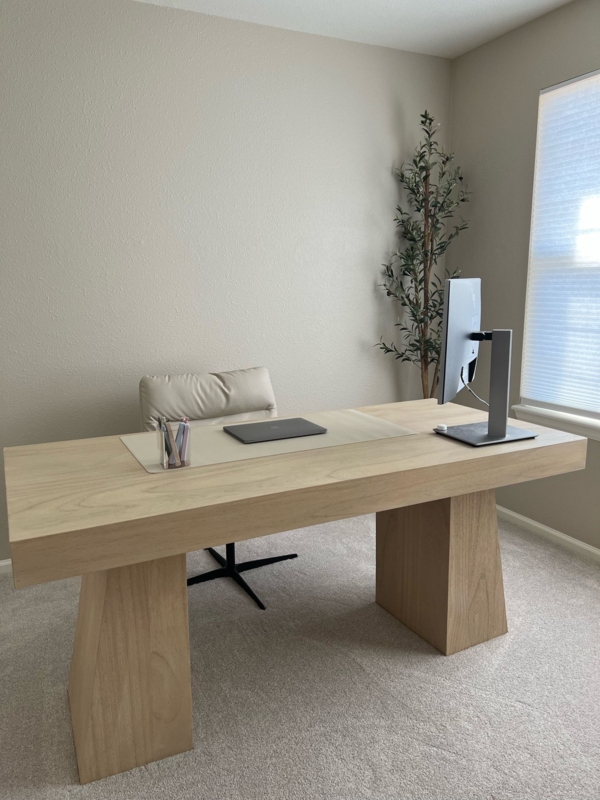 Ridge Bleached Oak Desk + Reviews curated on LTK Glam Office, Office ...