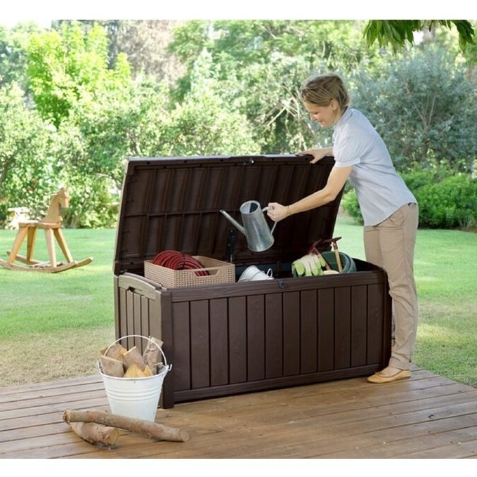 Rodent Proof Outdoor Storage Deck Box for Garden Tools