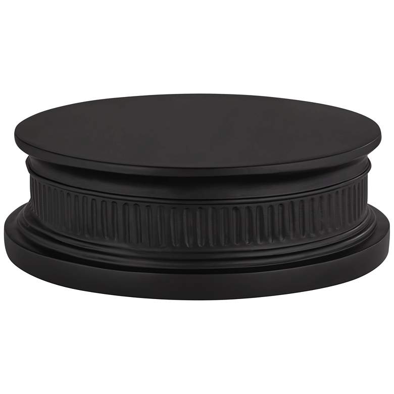 Round Black Finish Pedestal Lamp Riser