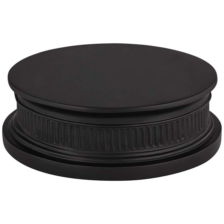 Round Black Finish Pedestal Lamp Riser - #98R75 | Lamps Plus