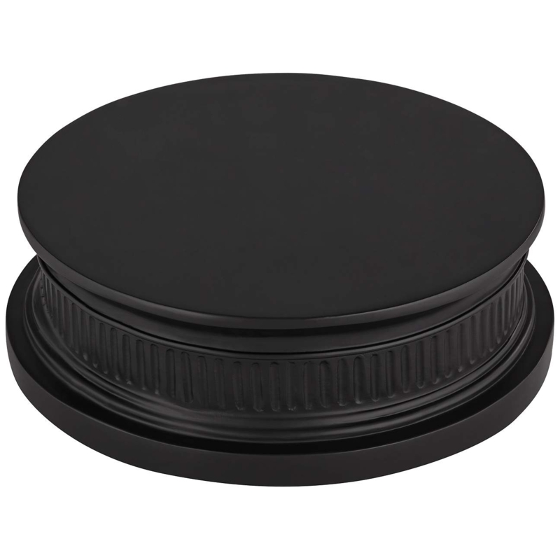 Round Black Finish Pedestal Lamp Riser