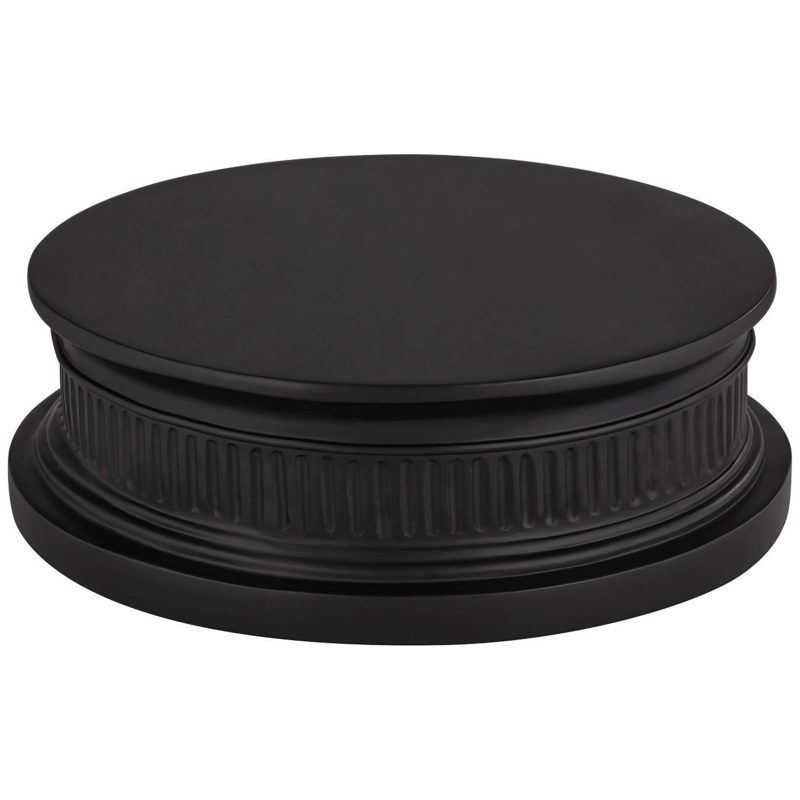 Round Black Pedestal Lamp Riser with Classic Design