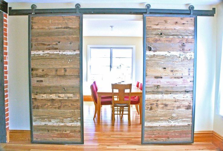 Rustic Barn Door Sliding Room Divider