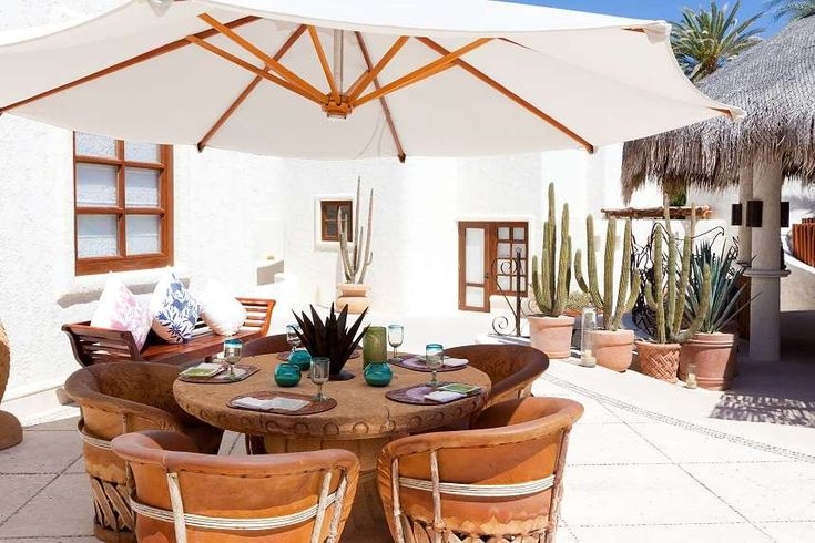 Rustic Mexican Patio Furniture with Cactus Decor