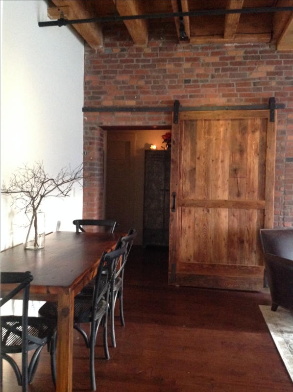 Rustic Reclaimed Wood Barn Door Room Divider