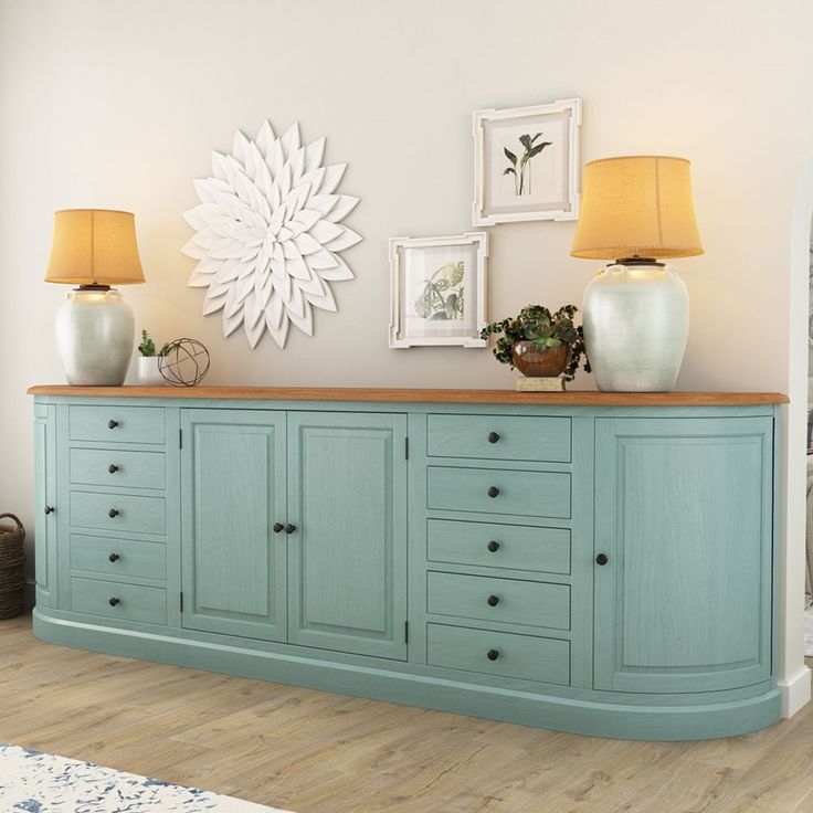 Rustic Solid Wood Extra Long Buffets & Sideboards Cabinet | Extra long ...