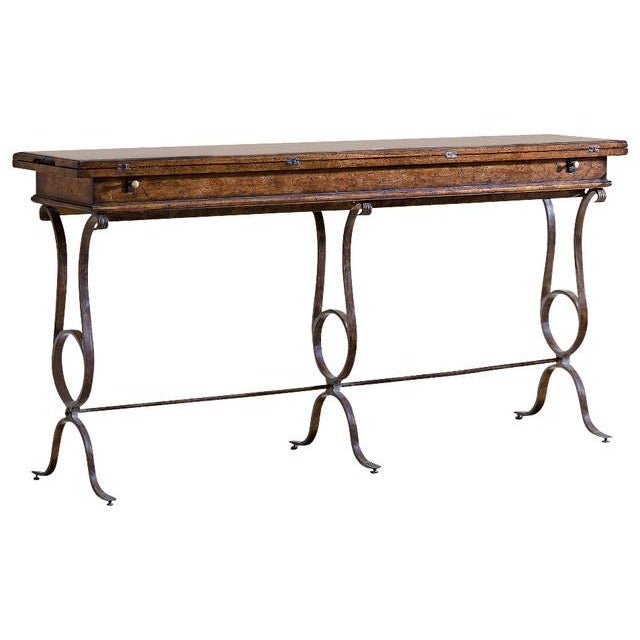 Rustic Stanley Villette Flip Top Console Table