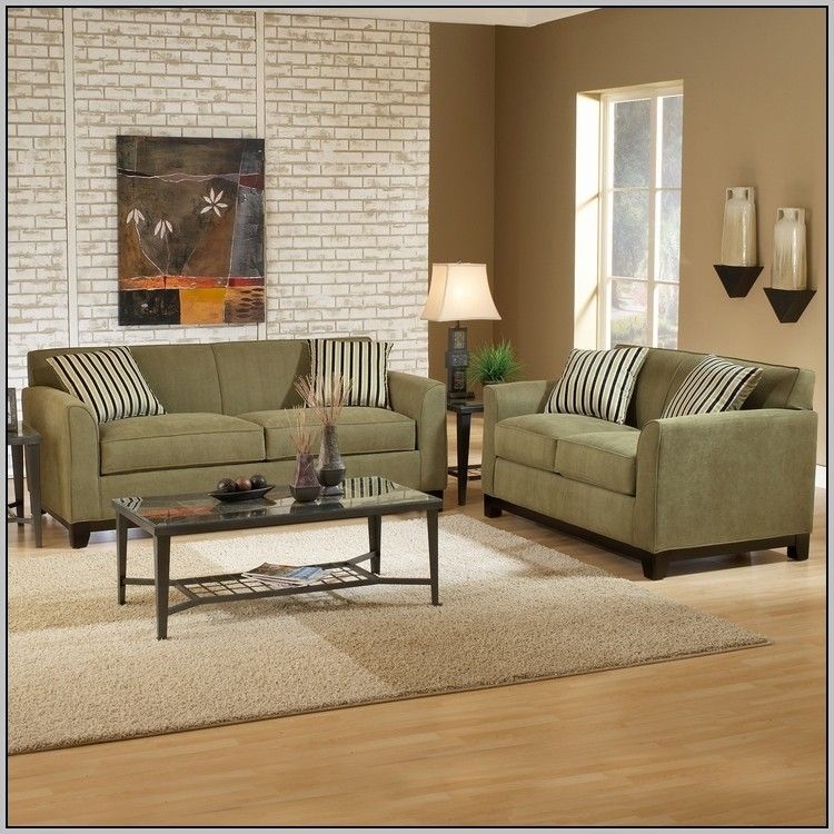 Sage Green Microfiber Sectional Sofa Living Room