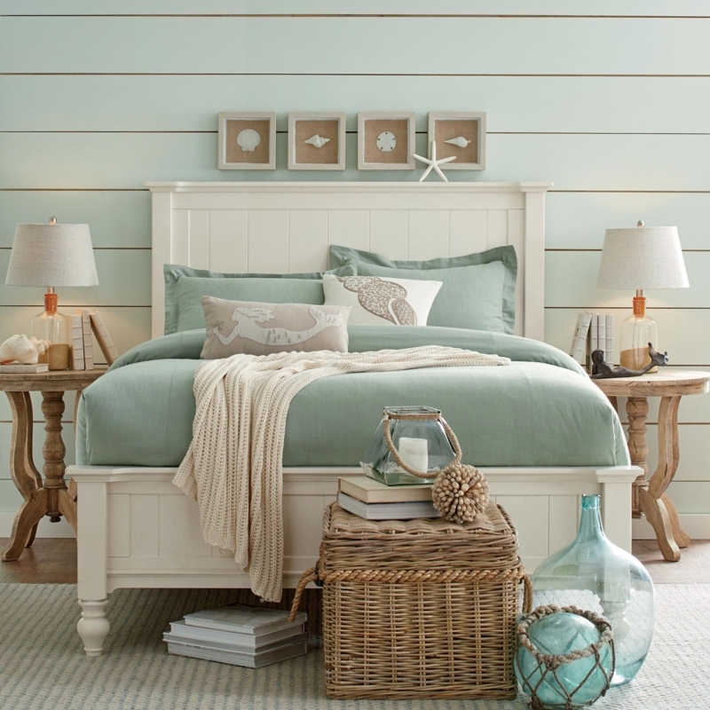 Serene Coastal Bedroom with Soft Blue Decor