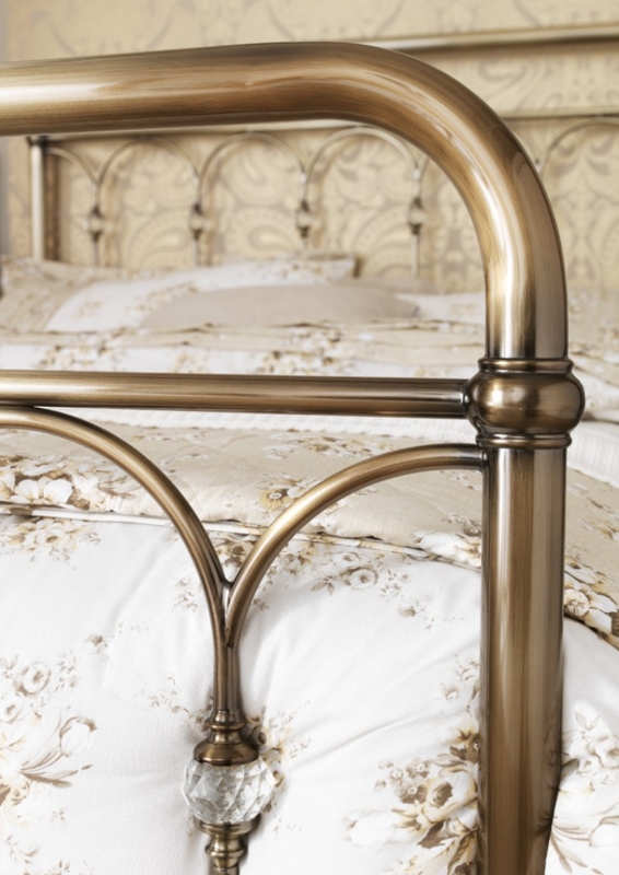 Serene Shilton 6ft Super King Size Antique Brass Metal Bed Frame with ...