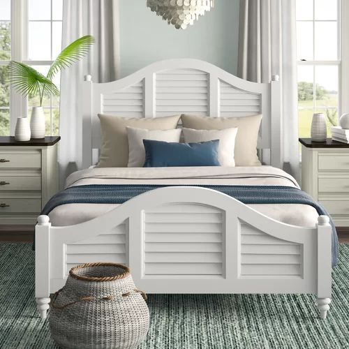 Serene White Coastal Bedroom with Blue Accents