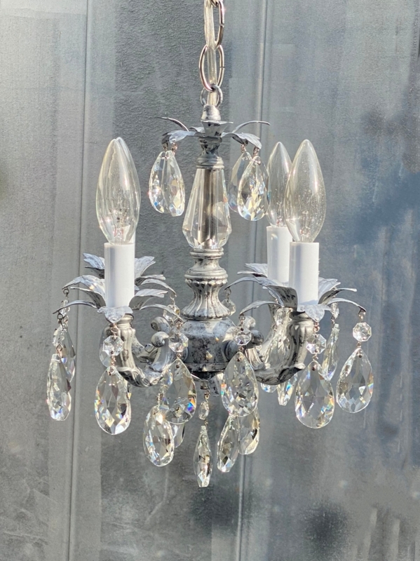 Shabby Chic Cottage Style Mini Crystal Chandelier