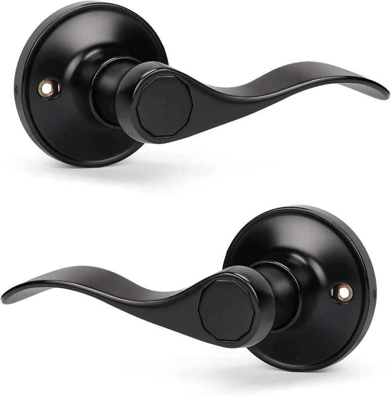 Sleek Black Dummy Door Handles for Interior Doors