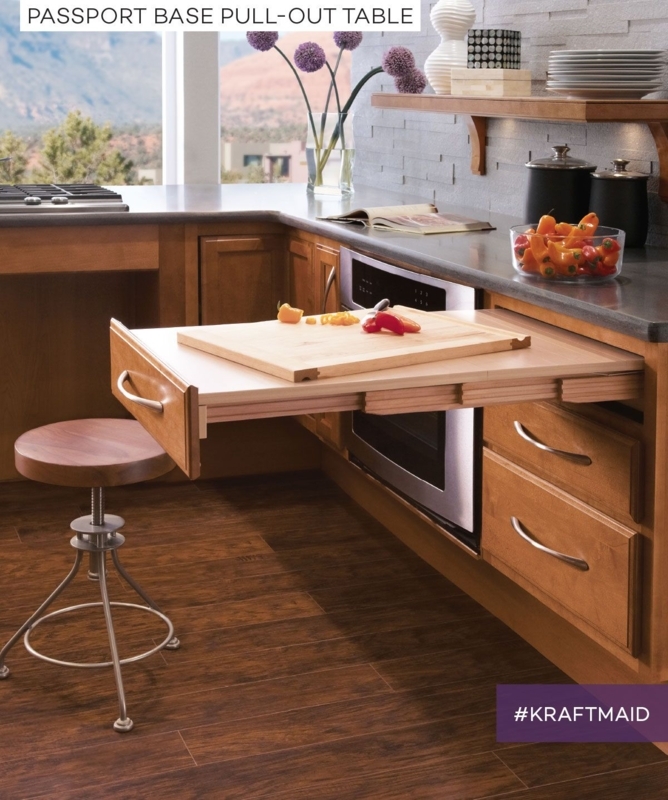Space-Saving KraftMaid Pull-Out Kitchen Table