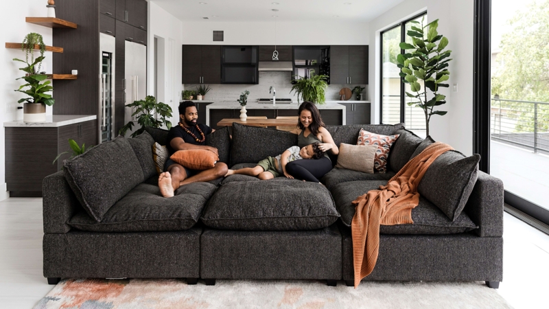 Spacious Modular Cloud Couch in Modern Living Room