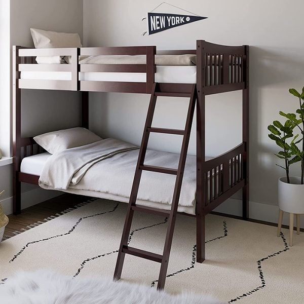 Storkcraft Caribou Wooden Bunk Bed with Ladder