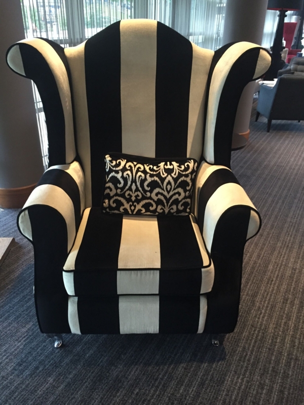 Stripes chair | Black and white furniture, Funky furniture, Striped chair