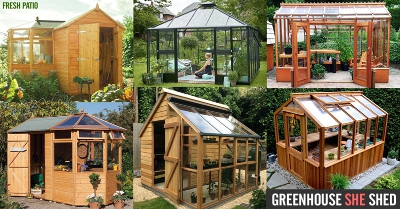 Stylish Greenhouse She Sheds for Garden Retreats