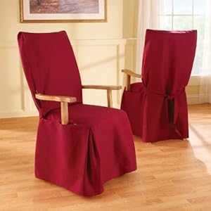 Sure Fit Cotton Duck Dining Chair Slipcovers with Arms