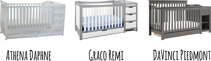 Top Combo Cribs with Built-In Under-Storage Drawers