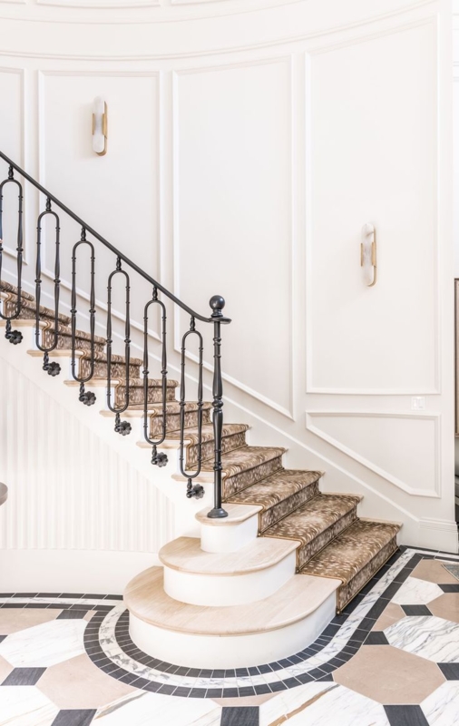 Traditional Sconces Along Staircase | Staircase design, Stairway design ...
