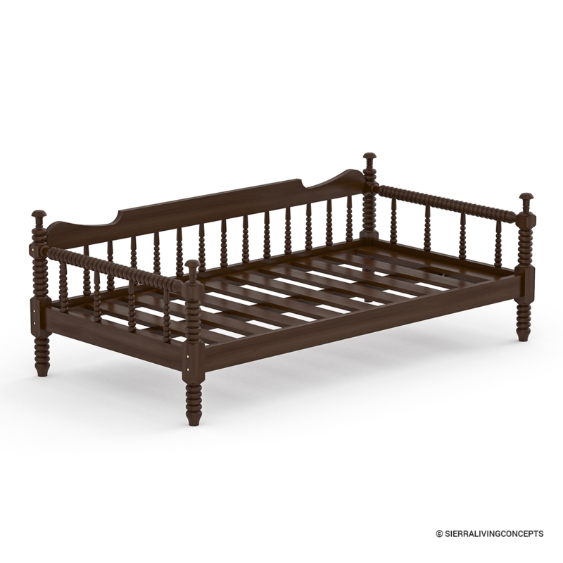 Traditional Solid Wood Narrow Daybed with Spindle Detailing