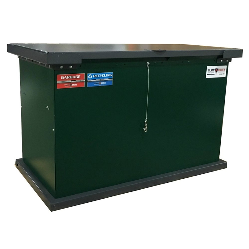 TuffBoxx GRIZZLY 149 Gal. Green Galvanized Metal Animal Resistant ...
