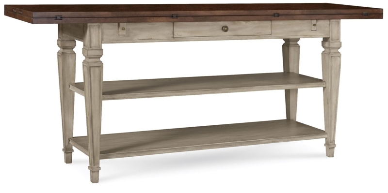 Two-Tone Cedar Flip-Top Console Table