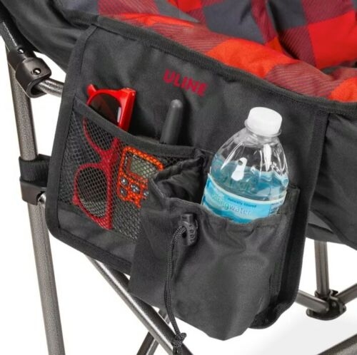 ULINE Oversized Portable Plush Camp Chair with Storage