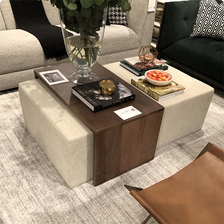 Versatile Wooden Table Over Ottoman Seating