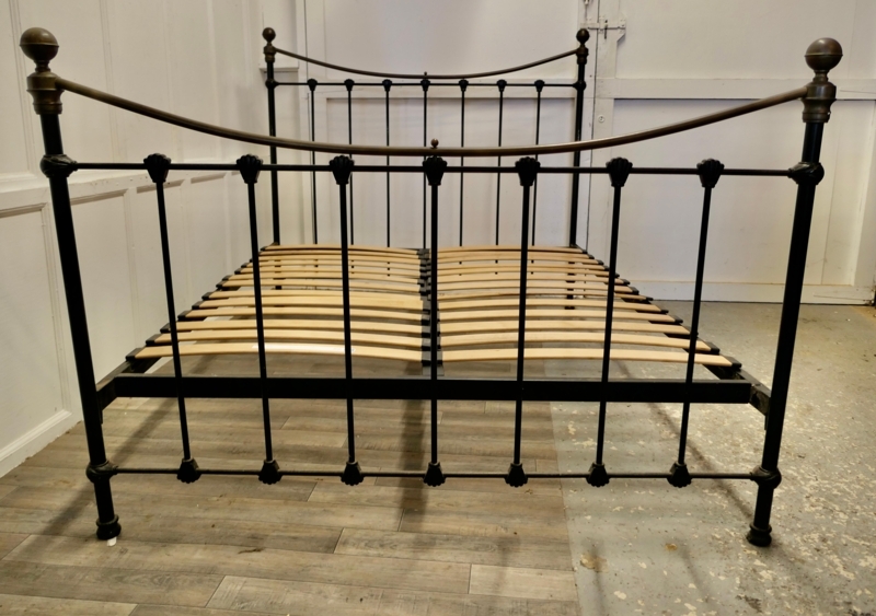 Victorian Brass and Iron King Size Bed Frame