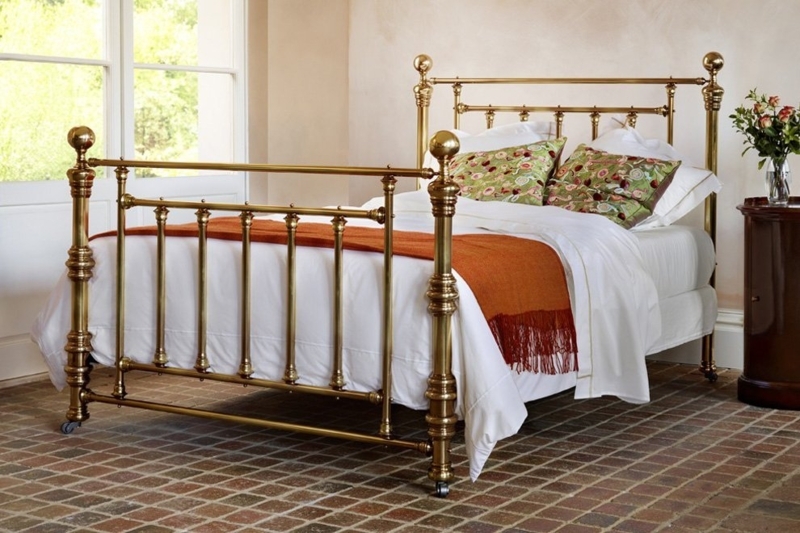 Victorian Brass King Size Vintage Farmhouse Bed