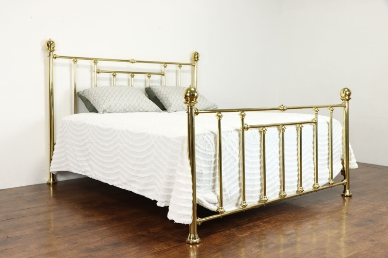 Victorian Solid Brass King Size Farmhouse Bed