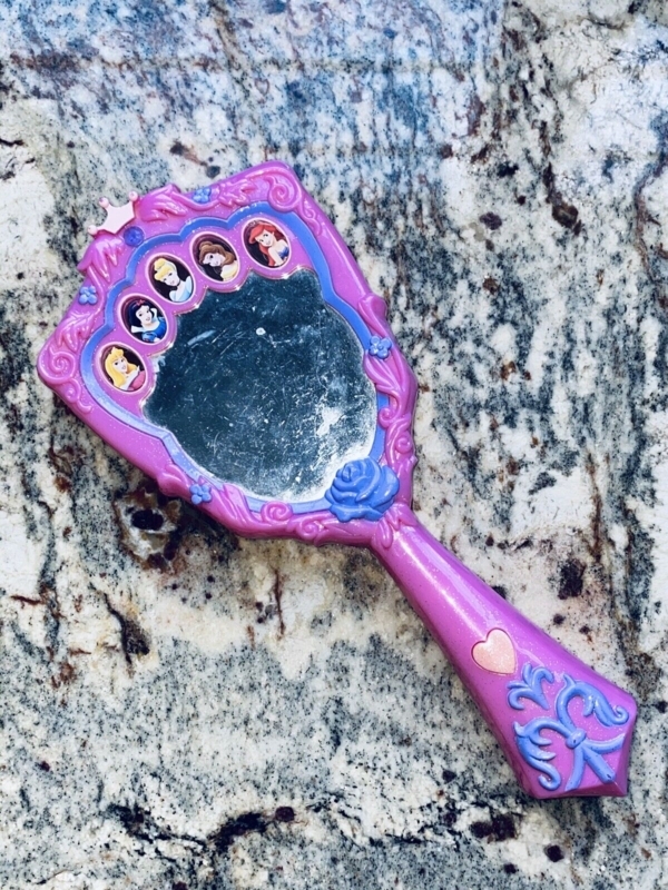 Vintage Disney Princess Pink Handheld Mirror