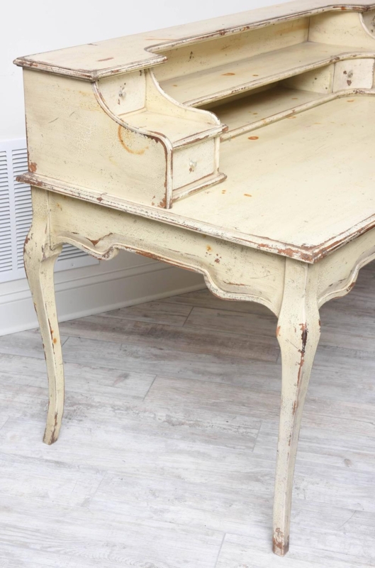 Vintage Distressed Painted Country French Desk