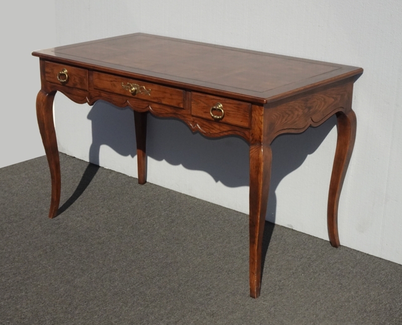 Vintage French Country Henredon Oak Writing Desk