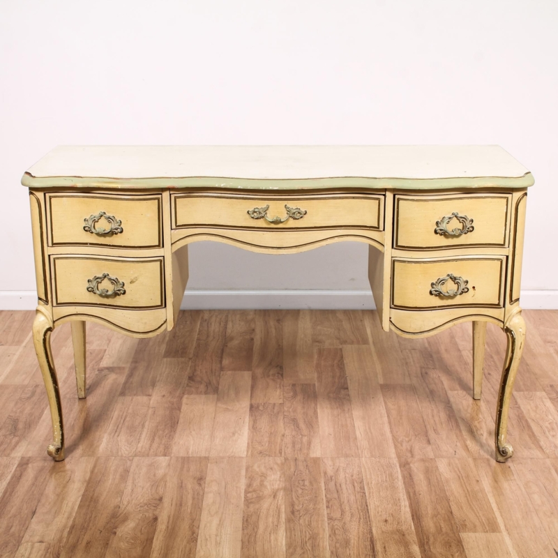 Vintage French Provincial Solid Wood Desk