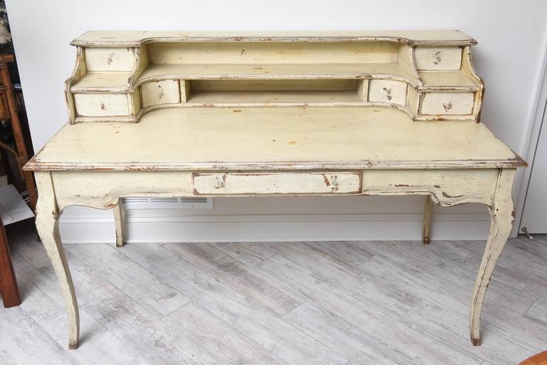 Vintage Large Painted French Country Desk