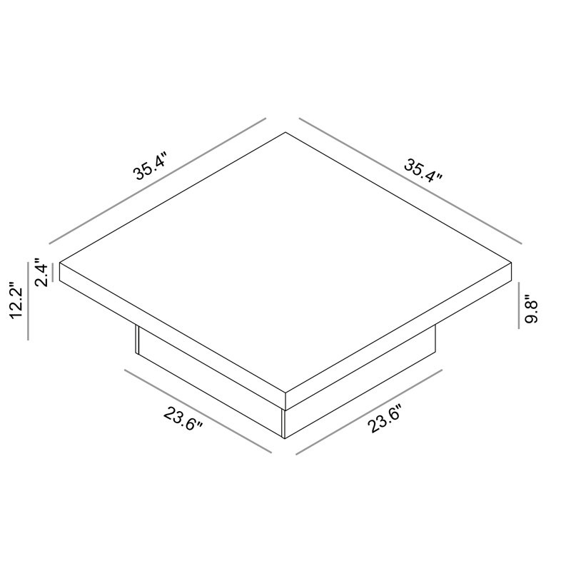 Wade Logan Caomhan Square Modern Coffee Table