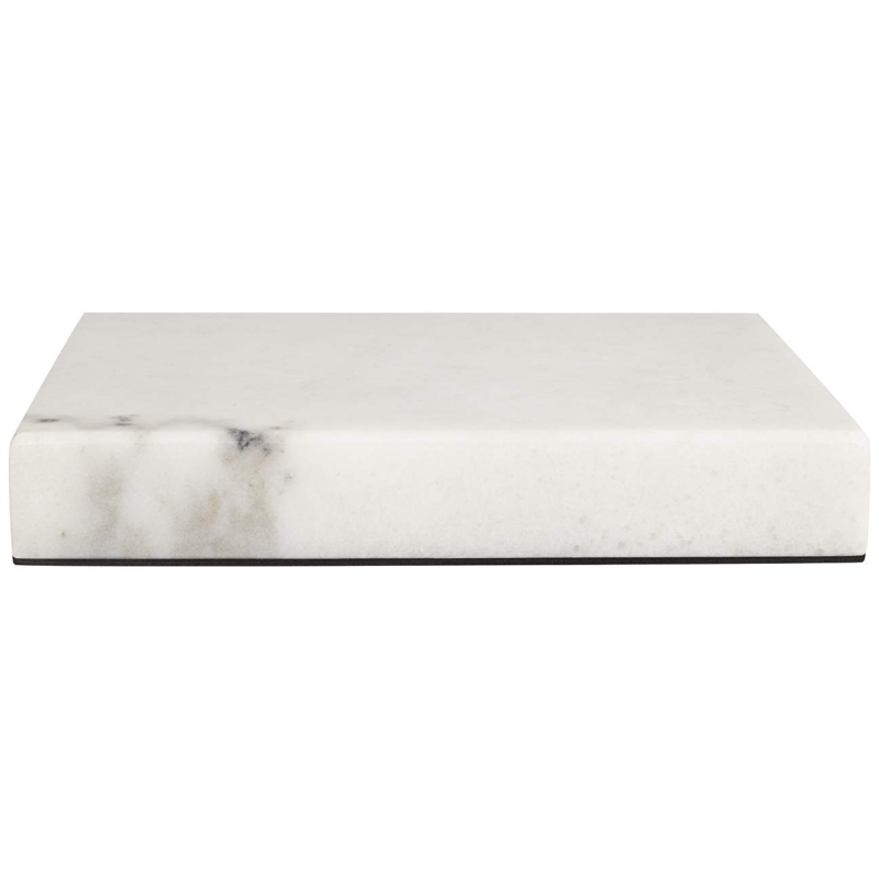 White Marble 8" Square Pedestal Lamp Riser - #163F1 | Lamps Plus