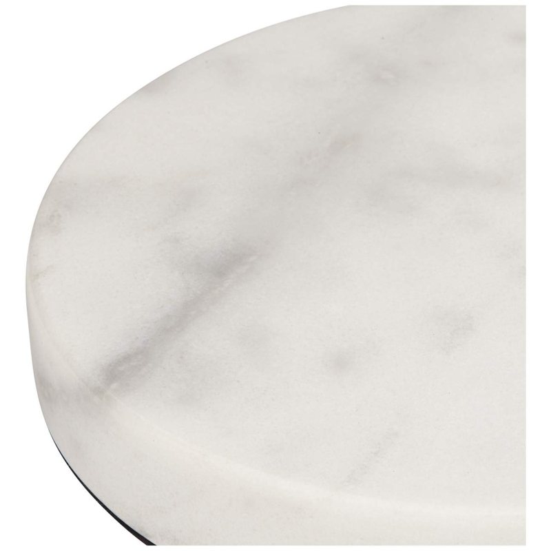 White Marble 8" Wide Round Pedestal Lamp Riser - #157F1 | Lamps Plus
