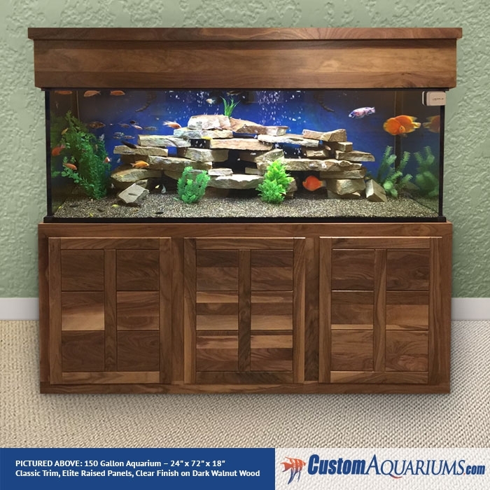 150 Gallon Custom Walnut Wood Aquarium Tank