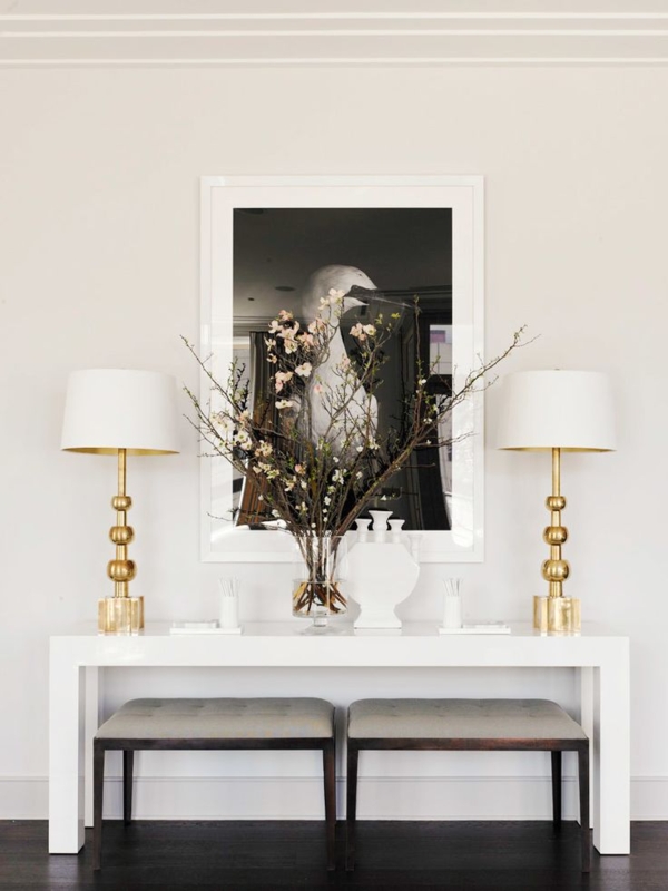 16 best Ottoman under console ideas! images on Pinterest | Console ...