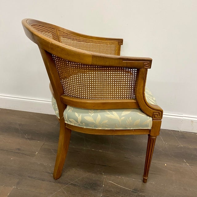1970s Vintage Cane Back Barrel Chair | Chairish