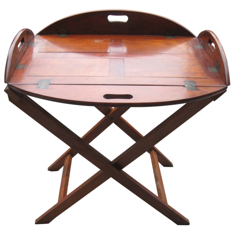 19th Century English Mahogany Butler's Tray Table