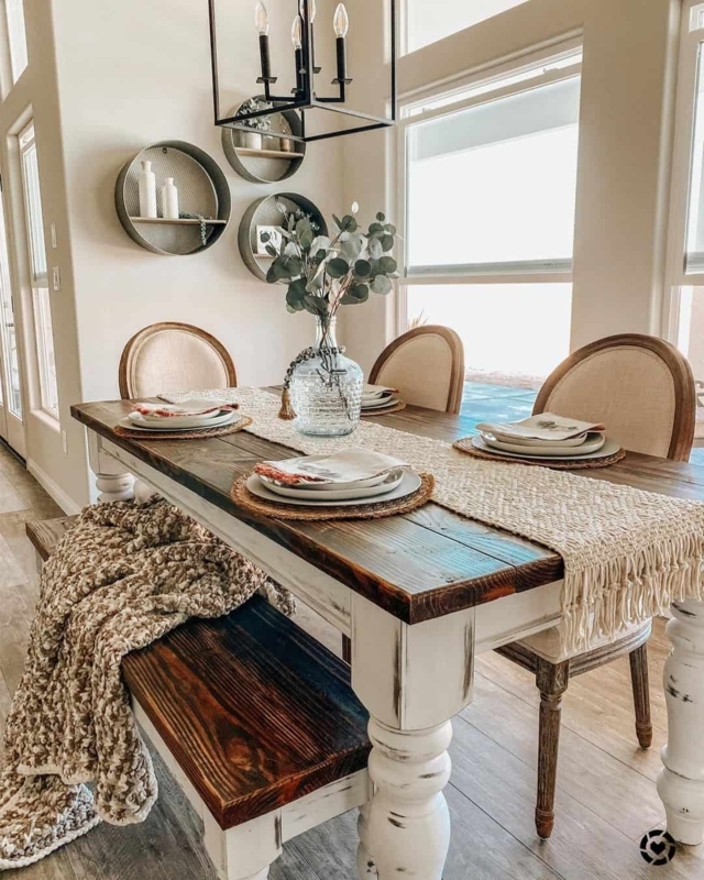 20 Two-Toned Dining Table Ideas for a Cozy Dining Space