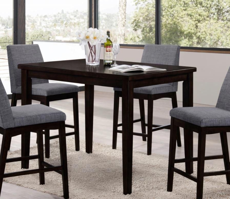 36-Inch Wide Dark Wood Dining Table with Extension